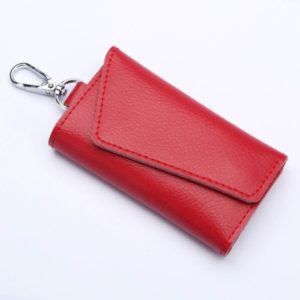 Multifunctional Litchi Texture Leather Keychain Bag Car Key Bag(Red) (OEM)