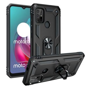 For Motorola Moto G30 / G10 Shockproof TPU + PC Protective Case with 360 Degree Rotating Holder(Black) (OEM)