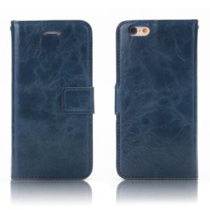 Crazy Horse Texture Detachable Magnetic Back Cover Horizontal Flip Leather Case with Holder & Card Slots & Photo Frame & Wallet For iPhone 6 / 6s(Blue) (OEM)
