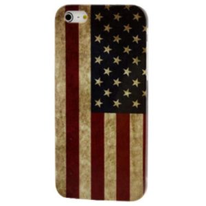 Retro Style USA Flag Pattern Pattern Plastic Protective Case for iPhone 5 & 5s & SE (OEM)