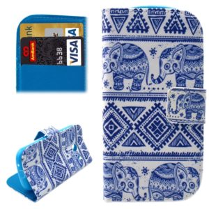 Elephant Pattern Horizontal Flip Leather Case with Card Slots & Wallet & Holder for Galaxy Ace Style / SM-G310 (OEM)