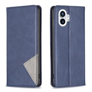For Nothing Phone 1 Prismatic Invisible Magnetic Leather Phone Case(Blue) (OEM)