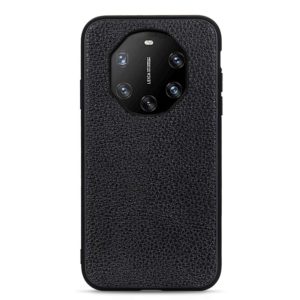 For Huawei Mate 40 RS Accurate Hole Litchi Texture Leather Shockproof Case(Black) (OEM)