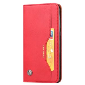 For Galaxy A71 Knead Skin Texture Horizontal Flip Leather Case with Photo Frame & Holder & Card Slots & Wallet(Red) (OEM)