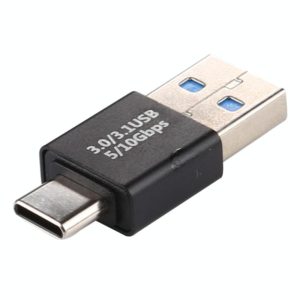 Type-C / USB-C Male to USB 3.0 Male Aluminium Alloy Adapter (Black) (OEM)