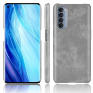 For OPPO Reno4 Pro 4G (Foreign India Version) Shockproof Litchi Texture PC + PU Case(Gray) (OEM)