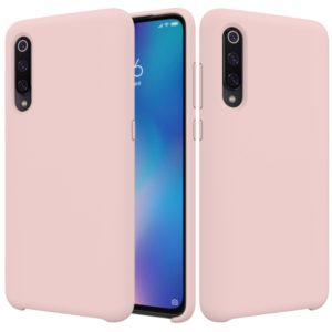 Solid Color Liquid Silicone Dropproof Protective Case for Xiaomi Mi 9(Pink) (OEM)