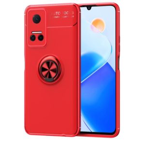 For Honor Play 6T Metal Ring Holder 360 Degree Rotating TPU Phone Case(Red) (OEM)