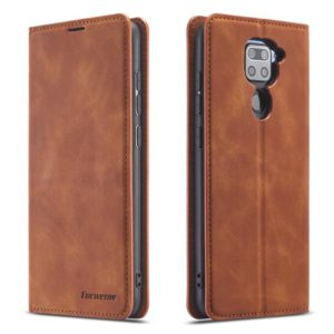 For Xiaomi Redmi Note 9 Forwenw Dream Series Oil Edge Strong Magnetism Horizontal Flip Leather Case with Holder & Card Slots & Wallet & Photo Frame(Brown) (Forwenw) (OEM)