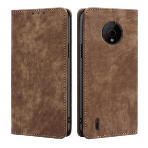For Nokia C200 Anti-theft Brush Magnetic Leather Phone Case(Brown) (OEM)