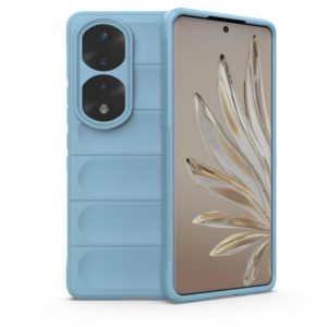 For Honor 70 Pro 5G Magic Shield TPU + Flannel Phone Case(Light Blue) (OEM)