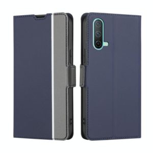 For OnePlus Nord CE 5G Twill Texture Side Button Leather Phone Case(Blue) (OEM)