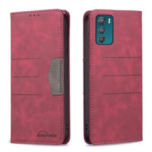 For Motorola Moto G42 4G Magnetic Splicing Leather Phone Case(Red) (OEM)