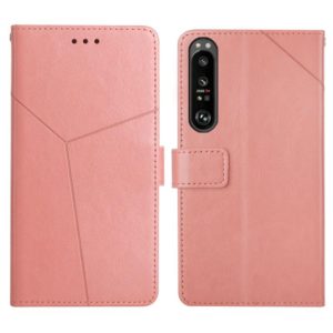 For Sony Xperia 5 III Y Stitching Horizontal Flip Leather Phone Case with Holder & Card Slots & Wallet & Photo Frame(Rose Gold) (OEM)