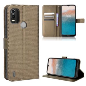 For Nokia C21 Plus Diamond Texture Leather Phone Case(Brown) (OEM)