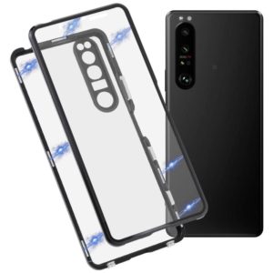 For Sony Xperia 1 III HD Magnetic Metal Tempered Glass Phone Case(Black) (OEM)