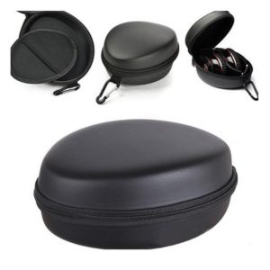 Portable EVA Storage Box Shockproof Bag for Headset, with Carabiner(Black) (OEM)