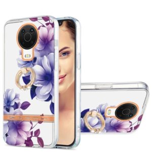 For Nokia G20 / G10 Ring IMD Flowers TPU Phone Case(Purple Begonia) (OEM)