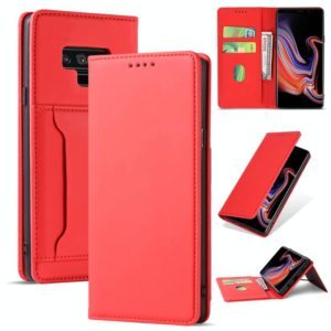 For Samsung Galaxy Note9 Strong Magnetism Liquid Feel Horizontal Flip Leather Case with Holder & Card Slots & Wallet(Red) (OEM)