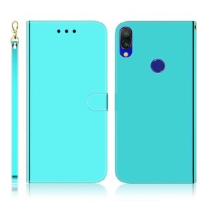 For Xiaomi Redmi 7 / Y3 Imitated Mirror Surface Horizontal Flip Leather Case with Holder & Card Slots & Wallet & Lanyard(Mint Green) (OEM)