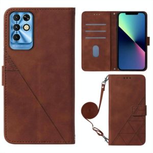 For Infinix Note 11i Crossbody 3D Embossed Flip Leather Phone Case(Brown) (OEM)