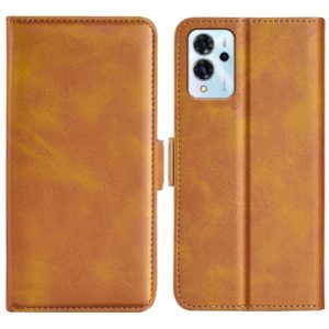 For ZTE V40 Pro Dual-side Magnetic Buckle Flip Leather Phone Case(Yellow) (OEM)