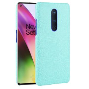 For OnePlus 8 Shockproof Crocodile Texture PC + PU Case(Light green) (OEM)