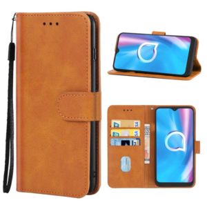 Leather Phone Case For Alcatel 1SE 2020(Brown) (OEM)