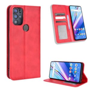 For BLU G91 Pro Magnetic Buckle Retro Texture Leather Phone Case(Red) (OEM)