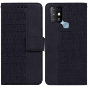 For Infinix Hot 10 X682 Geometric Embossed Leather Phone Case(Black) (OEM)