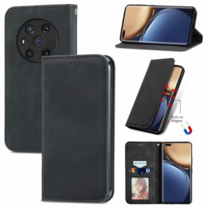 For Honor Magic3 Retro Skin Feel Magnetic Horizontal Flip Leather Phone Case(Black) (OEM)