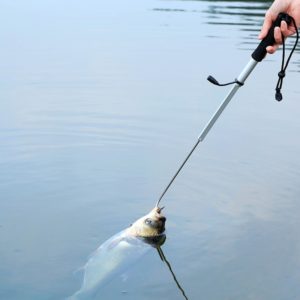 95cm Professional Extendable Fishing Spear Hook Tackle Fishing Landing Gaff with String (OEM)
