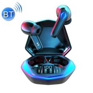 TWS-Y03 Bluetooth 5.2 Zero Delay Game Earphones with LED Digital Display Charging Box(Black) (OEM)