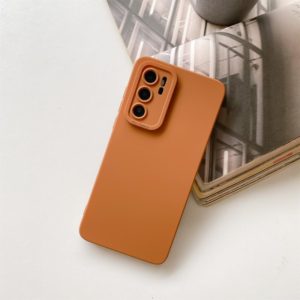 For Huawei Nova 7 5G Straight Side Liquid Silicone Phone Case(Brown) (OEM)