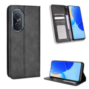 For Honor 50 SE / Huawei nova 9 SE Magnetic Buckle Retro Texture Leather Phone Case(Black) (OEM)