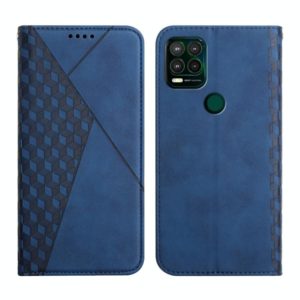 For Motorola Moto G Stylus 2021 5G Diamond Pattern Splicing Skin Feel Magnetic Horizontal Flip Leather Case with Card Slots & Holder & Wallet(Blue) (OEM)