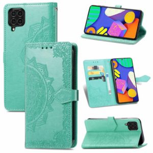 For Samsung Galaxy F62 / M62 Mandala Embossing Pattern Horizontal Flip Leather Case with Holder & Card Slots & Wallet & Lanyard(Green) (OEM)