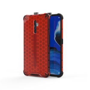 For Oppo Reno2 Z Shockproof Honeycomb PC + TPU Case(Red) (OEM)