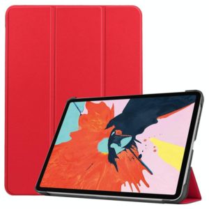 For iPad Air 2022 / 2020 10.9 Custer Texture Horizontal Flip Leather Case with Three-folding Holder & Sleep / Wake-up Function(Red) (OEM)