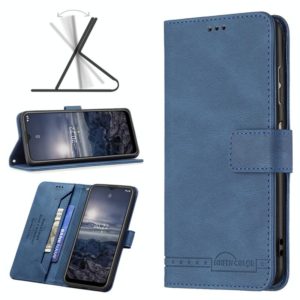 For Nokia G21 / G11 Magnetic Clasp RFID Blocking Anti-Theft Leather Case(Blue) (OEM)