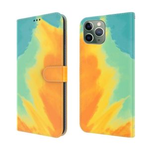 Watercolor Pattern Horizontal Flip Leather Case with Holder & Card Slot & Wallet For iPhone 11 Pro Max(Autumn Leaf Color) (OEM)