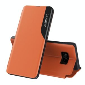 For Samsung Galaxy S8 Side Attraction Flip Holder Leather Phone Case(Orange) (OEM)