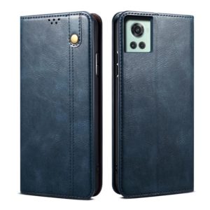 For OnePlus 10R / Ace Oil Wax Crazy Horse Texture Leather Phone Case(Blue) (OEM)