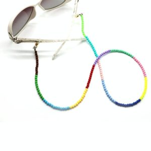Color Beaded Non-Slip Anti-Drop Mask Glasses Chain Hanging Neck Lanyard Rope (OEM)