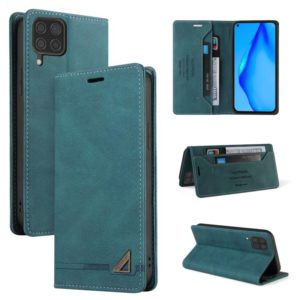 For Huawei P40 Lite Skin Feel Anti-theft Brush Horizontal Flip Leather Case with Holder & Card Slots & Wallet(Blue) (OEM)