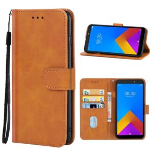 Leather Phone Case For Itel A55(Brown) (OEM)