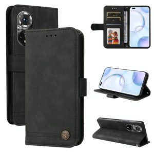 For Honor 50 Pro / Huawei nova 9 Pro Skin Feel Life Tree Metal Button Leather Phone Case(Black) (OEM)