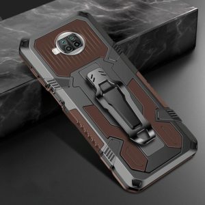 For Xiaomi Mi 10T Lite 5G Armor Warrior Shockproof PC + TPU Protective Case(Coffee) (OEM)