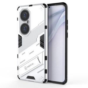 For Huawei P50 Pro Punk Armor 2 in 1 PC + TPU Shockproof Case with Invisible Holder(White) (OEM)