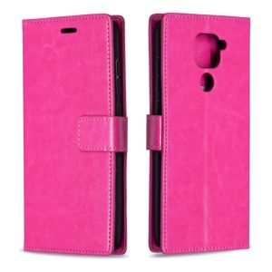 For Xiaomi Redmi Note 9 5G Crazy Horse Texture Horizontal Flip Leather Case with Holder & Card Slots & Wallet & Photo Frame(Pink) (OEM)